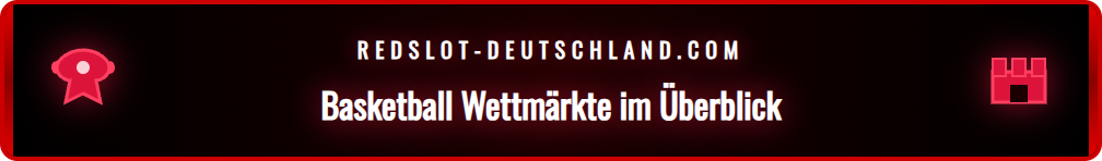 Übersicht der verschiedenen Wettoptionen für Basketballspiele bei Redslot.