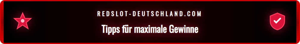 Infografik mit den besten Tipps und Tricks für den Redslot Bonus.