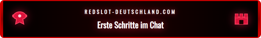 Screenshot der Benutzeroberfläche des Redslot Live Chat-Fensters.