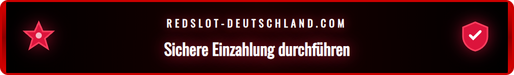 Anleitung zur sicheren Einzahlung bei Redslot mit EUR Währung.
