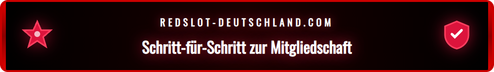 Eine Infografik, die den Weg zur Mitgliedschaft im Redslot VIP Club darstellt.